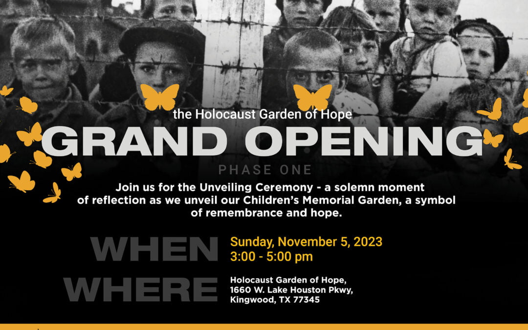 Holocaust Garden of Hope: Nov.5th, 2023